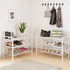 3-Tier Closet Metal Shoe Rack, Sturdy Floor-Mounted Storage Organizer for Entryway Garage Dorm Room, Easy Assembly