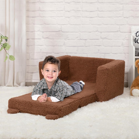 2-in-1 ALIMORDEN Toddler Couch Foldable Cuddly Chair, Soft Foam Chair Lightweight for Boys & Girls, Playroom or Living