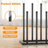 4 (Black-4 Urban Deco Free Standing Shoe Racks, Boot Organizer for Tall Boots, Black Metal Boot Rack Fit for Pairs