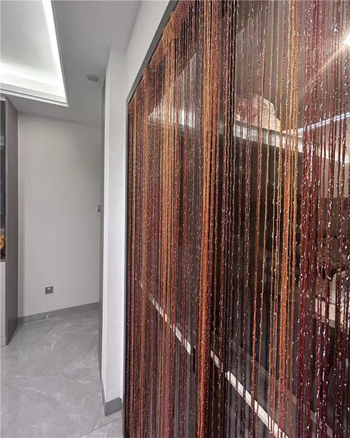 ave split Decorative Door String Curtain Panel, Wall Fringe Divider, 100cm*200cm (#018332)