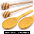 8 6 Inch BLUE TOP PCS Honey Dipper Sticks Honey Spoon Individually Wrapped Honey Stirrer Stick Mixing Spoon for Honey