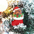 Cici & Jimmy 3.5 Dachshund Christmas Ornament with Gold Hanging String Cute Wiener Dog in Stocking Figurine for Tree