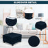 NeColorLife Square Ottoman Cover Large,Stretch Square Ottoman Covers Slipcover,Knitted Jacquard Cover for Storage