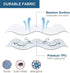 Bamboo Mattress Protector with Zipper, 100% Waterproof King Size Cooling Cover, Ultra Soft Jacquard Fabric
