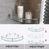 2 PackSliver Glass Corner Shelves Tempered Bathroom Eestantes para Baos with Rail Wall Mounted Drill Hole for Corner