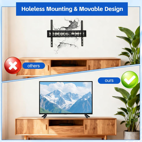 DOITOOL 2 32 40 49 50 55 Inch, Pcs TV Legs Base Stand Compatible for Roku TV Table Holder Stand Mount Brackets