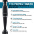 Elite Gourmet EHB3201 Immersion Hand Blender 300 Watts 2 Speed Mixing with Detachable Blades, Detachable Wand Stick Mixer, Smoothies, Baby Food, Soup, Charcoal Black by Elite Gourmet