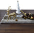 Gireshome Elegant Luxury Faux Fur Dining Console Table Runner Brown Multi Colors, Grey