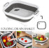 HI NINGER Collapsible Cutting Board with Knife, Multifunctional Silicone Dish Tub for Camping Kitchen Essentials