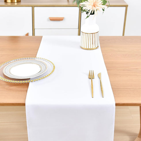 48 Inches 12X48 Inch Farmhouse White Table Runner Dining Table Runners Long Coffee Table Runner for Dresser Living Room