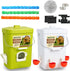 MAYKI Chicken Feeder and Waterer Set, 3 Gallon/26 LB No Waste Poultry