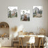 16"x24" Set 3, Woodland Animal Nursery Wall Art: Forest Wildlife Prints Canvas Posters of Wolf Bear Elk Pictures