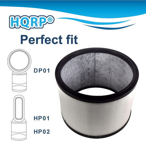 HQRP HEPA Filter Compatible with Dyson Pure Cool Link Desk DP01 DP02 & Pure Hot+Cool HP01 HP02