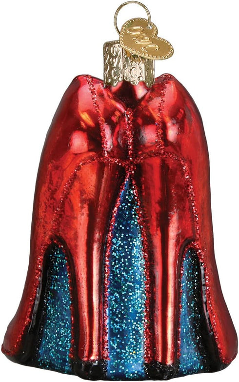Old World Christmas Glass Blown Ornament, Glamour Heels (32266)