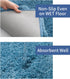 Blue Bathroom Rug 17x24in, Washable Non Slip Bath Mat for Soft Absorbent Plush Shower Mat for Modern Luxury