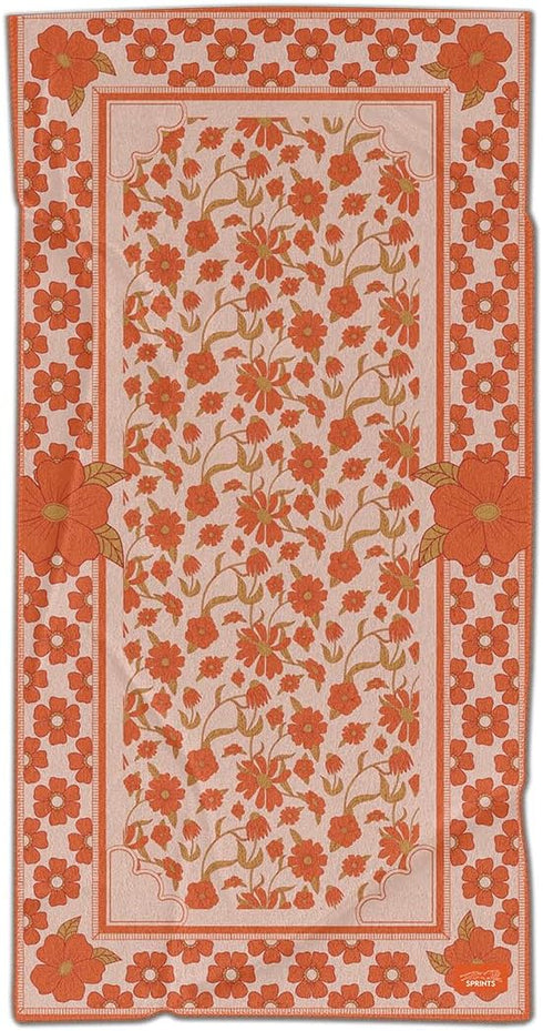 Sprints Athletic Running Towel, Full-Sized, Car Seat Cover - Performance Microfiber (Peaches & Pleasures The Small