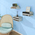6-Pack FENTEC Floating Book Shelves for Wall, Wall Mounted Invisible Floating Bookshelf, Heavy-Duty Hanging