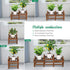 (33.5Long,Multiple Wood Flower Stand Small Plant Stand Indoor Outdoor Plant Shelf Low Window Shelf for Plants