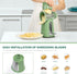 SUSTEAS Rotary Cheese Grater with Handle, Vegetable Shredder with 5 Blades & Strong Suction Base, Retro Green