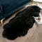 Ashler Faux Fur Rug, Black Area Rugs, Fluffy Sheepskin Fur Rug, 2 x 6 Ft, Machine Washable Shag Rug