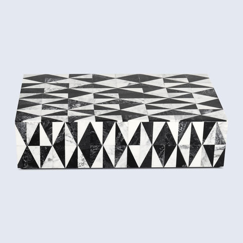 Handmade Harlequin Collection Decorative Jewelry Box Organizer, Antique Coffee Table Storage for Keepsakes and Trinkets