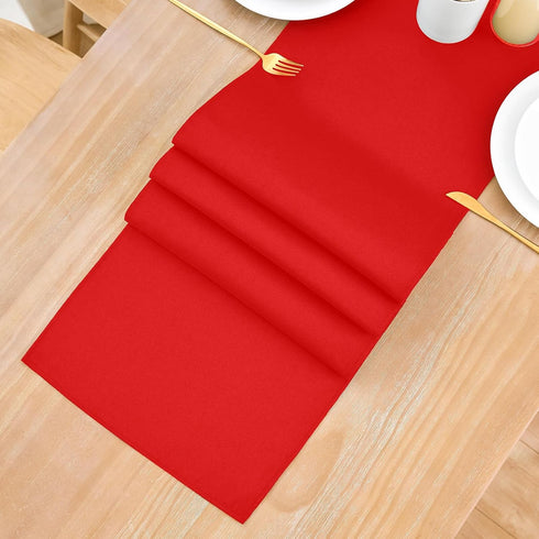 2 Pack 12 24 Inch Red Small Short Table Runner x Solid Color Runners Coffee Table Dresser for Daily Party Home