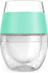 Host Wine Freeze Cup Set of 2, Plastic Double Wall Insulated Wine Glasses with Freezing Gel, 8.5 oz Mint