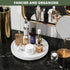 Turntable Vanity Tray 10 Inch for Perfume, Bamboo Kitchen Sink Countertop Organizer for Glass, Sponge, Soap Storage