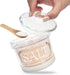 Glass Salt Cellar with Lid Salt Container with Spoon for Countertop Embossed