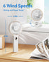 SWEETFULL Handheld Fan, Portable 5000mAh Rechargeable Battery, 6 Speed Wind, Mini Travel Fan for Women