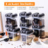 9 16 Oz 148 9 Set Spice Containers with Labels, Pcs Fl Large Plastic Tea Storage Containers with Spice Labels