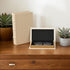 DECOR4SEASON Set 2, Decorative Faux Book Storage Boxes of Linen Fabric Textured Books, Off White, Modern Minimalist