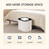 12.6"x12.6"x12.6" PINPLUS Storage Ottoman Cube Flower-Shaped Boucle Footrest Stool with Hidden Storage