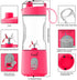 Personal Blender, Portable Juice Blender for Shakes and Smoothies, USB-C Rechargeable, Cordless (Pink)