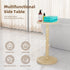 Simple Trending Round Side Table, Small Drink Table, Beside End Table with Pedestal Accent, Coffee Table for Small