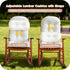 Set Rocking Chair Cushion Indoor Large Chair Pads with Ties Extra Lumbar Pillow Premium Dutch Velvet High Resilience
