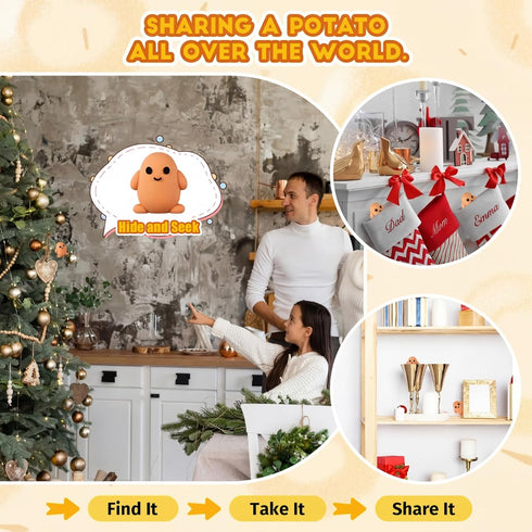 Gejoy 25 Pcs Mini Rubber Potato Toys Positive Gifts Mini Potatoes Decorations and Encouragement Birthday Motivational