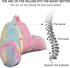Aimuan Reading Pillow Bed Rest Pillow with Arms Rabbit Fur Cushion for Adults Teens Incline Rest Sitting up & Sleeping