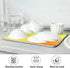 Colorful Stripe Rainbow Dish Drying Mat 18x24 inch, Absorbent Reversible Microfiber Mat for Kitchen
