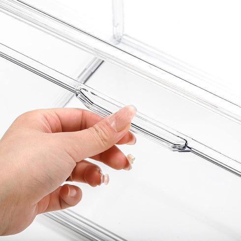 3 Pack Closet, AVLA Plastic Handbag Storage Organizer for Clear Acrylic Display Case with Magnetic Door, Luxury
