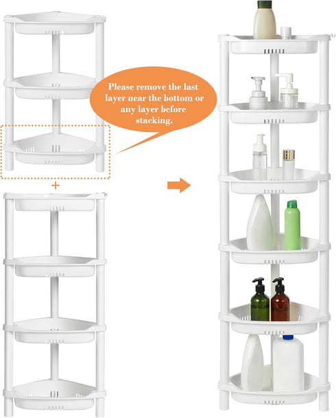 4 14.4 11.2 31.5 Inches, ELYKEN Tier Shower Caddy Organizer Shelf Corner, x x Rustproof, Plastic Shower Rack Stands
