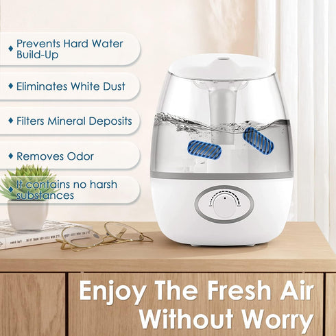 20X Humidifier Demineralization Cartridge, Compatible with Most Humidifiers, Prevents Hard Water Build-Up