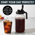 Primula Mason Jar Cold Brew Iced Coffee Maker, Stainless Steel Filter, 2-Quart, Black, Dishwasher Safe
