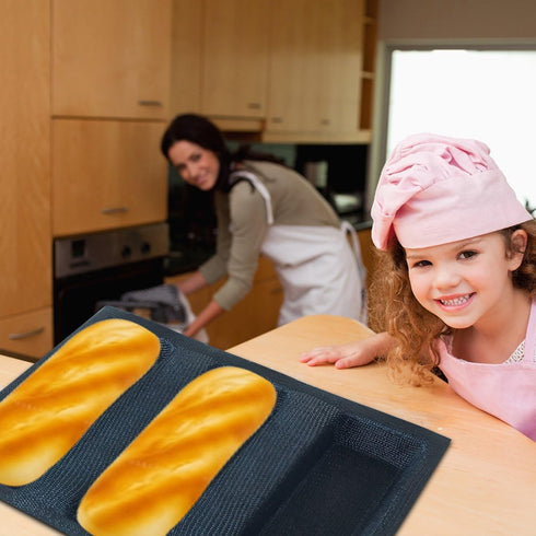 Mesh Silicone Bread Forms, Square Shape Non Stick Bakery Tray for Crusty Bread Bakeware for Small Toaster Oven