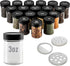 AllSpice 3 Glass Spice Jars 3 fluid ounces- 18 pack