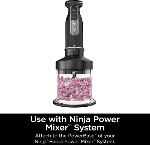 Ninja XSKKITCHPR Foodi Power Chopper, 3-Cup Food Processor Bowl for Ninja Power Mixer System (CI100 Series, Black)