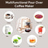Tissting Wood Neck Pour Over Coffee Maker, 400ml Sleeve Brewer with Permanent Stainless Steel Filter