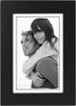 Malden 4x6 Picture Frame - Black, Wide Real Wood Molding, Real Glass