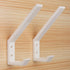 4PCS Plastic Helmet Holders, Wall Mounted Hanging Hooks for Hat, Glove, Bag, Shoe, Clothes Rack (White-4PC)