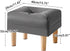 15.75" 11.42" W12.6" UHBD040BG YMYNY Small Footstool Ottoman, Faux Leather Footrest with Sponge Padded Seat, Step Stool